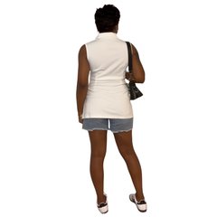 Elani Blazer Top - White