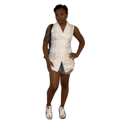 Elani Blazer Top - White