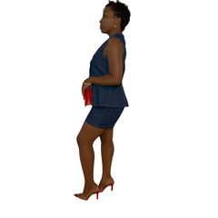 Nova Denim Top - Medium Wash