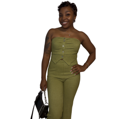 Raya Pants Set - Green