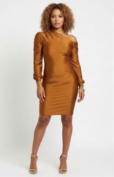 Solana Midi Dress - Rust