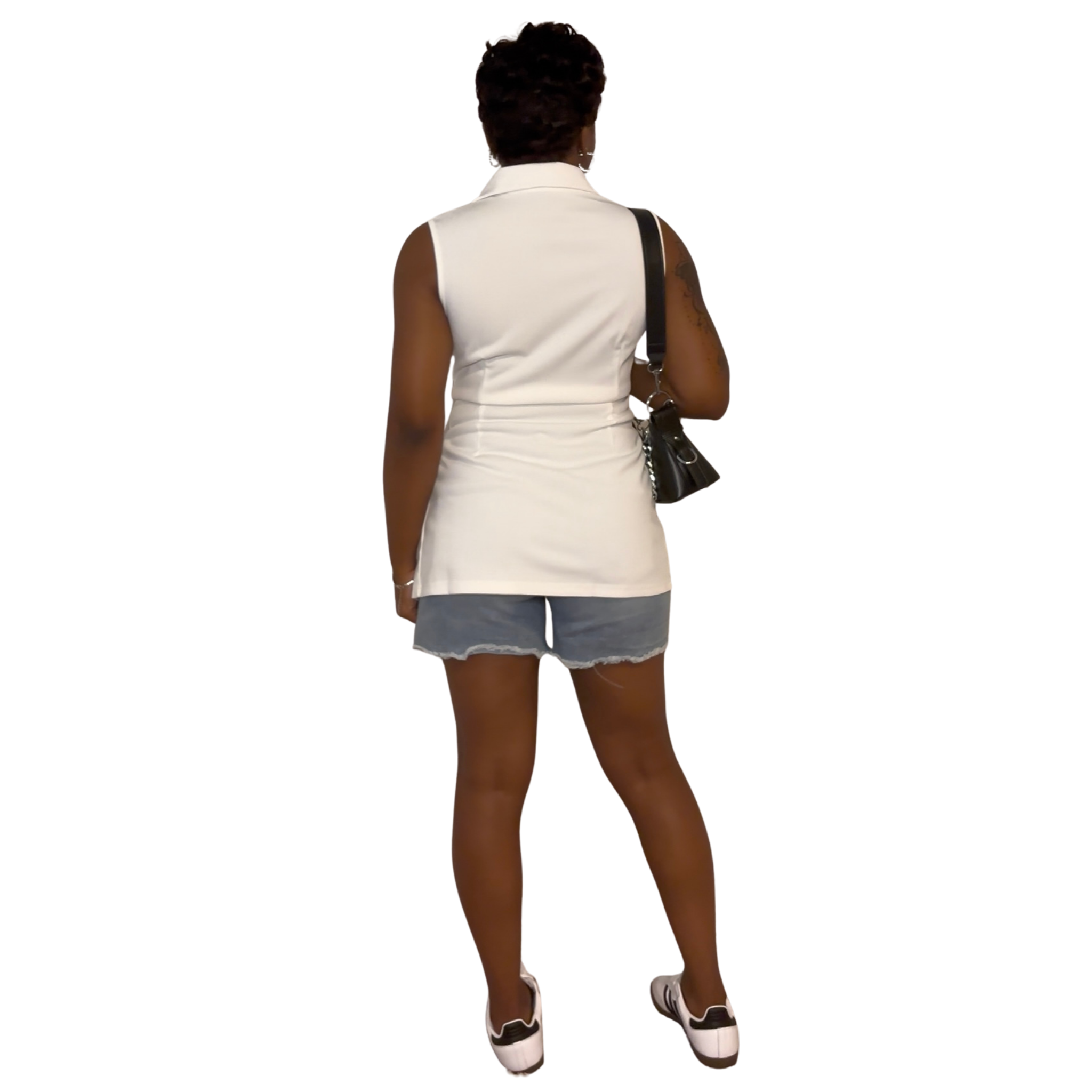 Elani Blazer Top - White