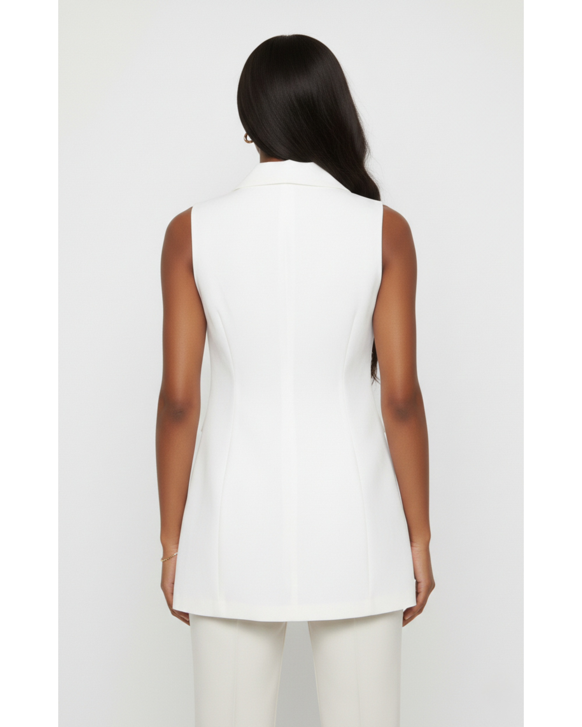 Elani Blazer Top - White