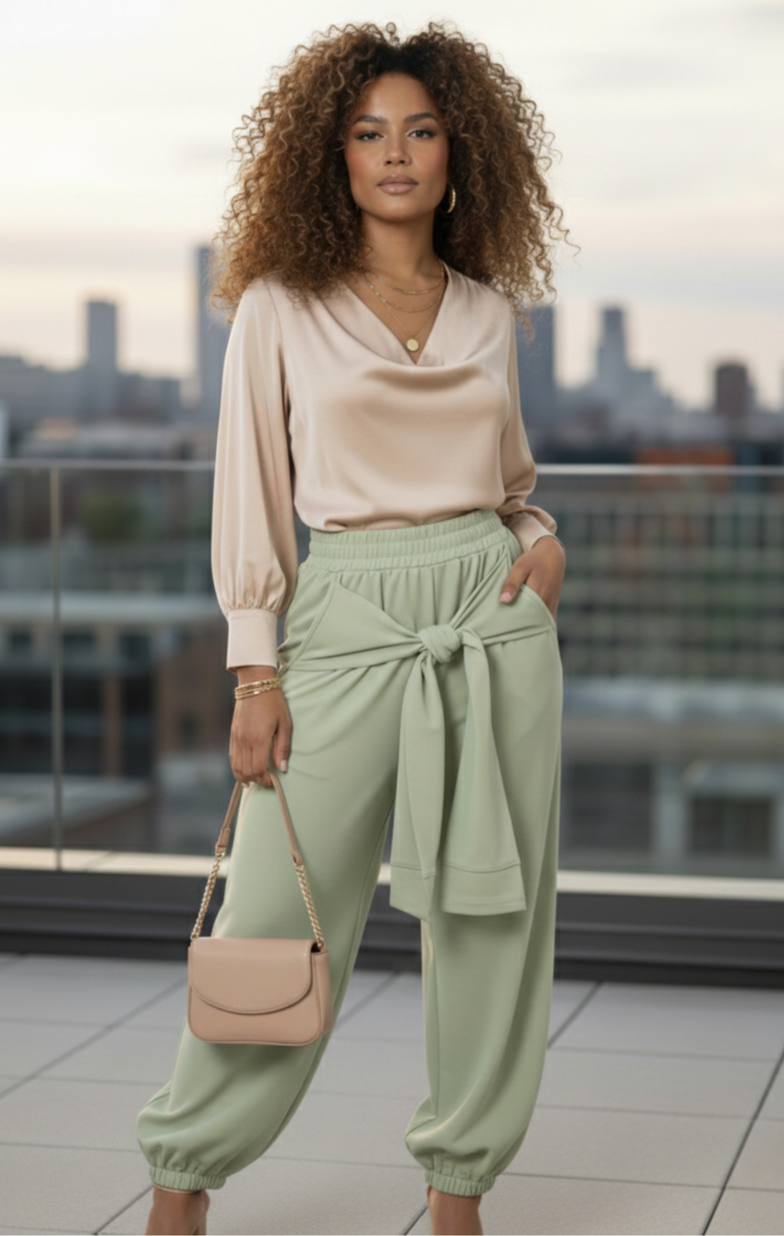 Mila Tie Wrap Pants - Green