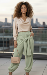Mila Tie Wrap Pants - Green