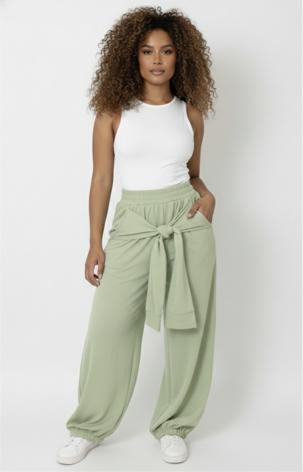 Mila Tie Wrap Pants - Green