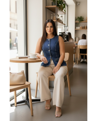 Nova Denim Top - Medium Wash