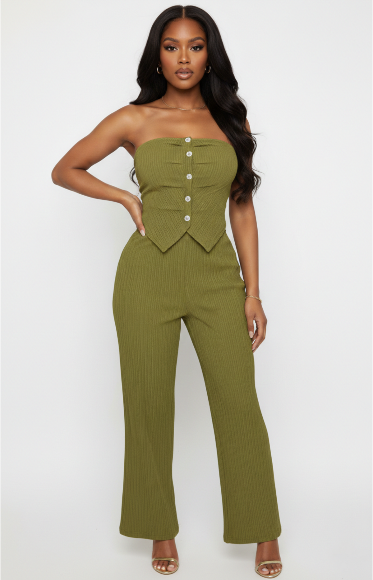 Raya Pants Set - Green