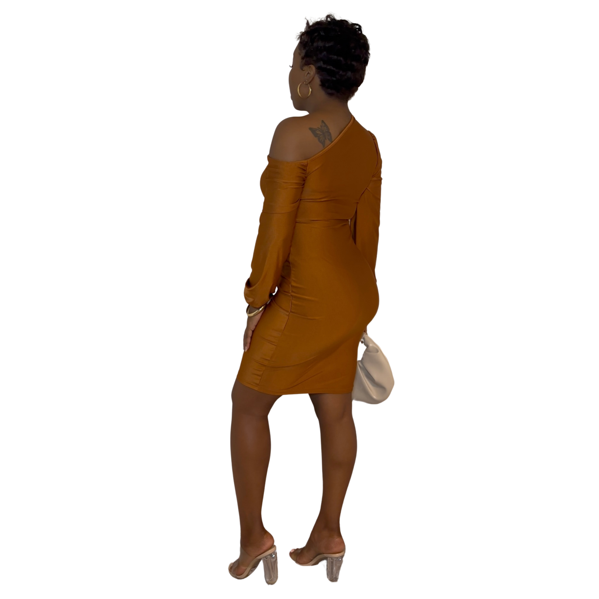 Solana Midi Dress - Rust