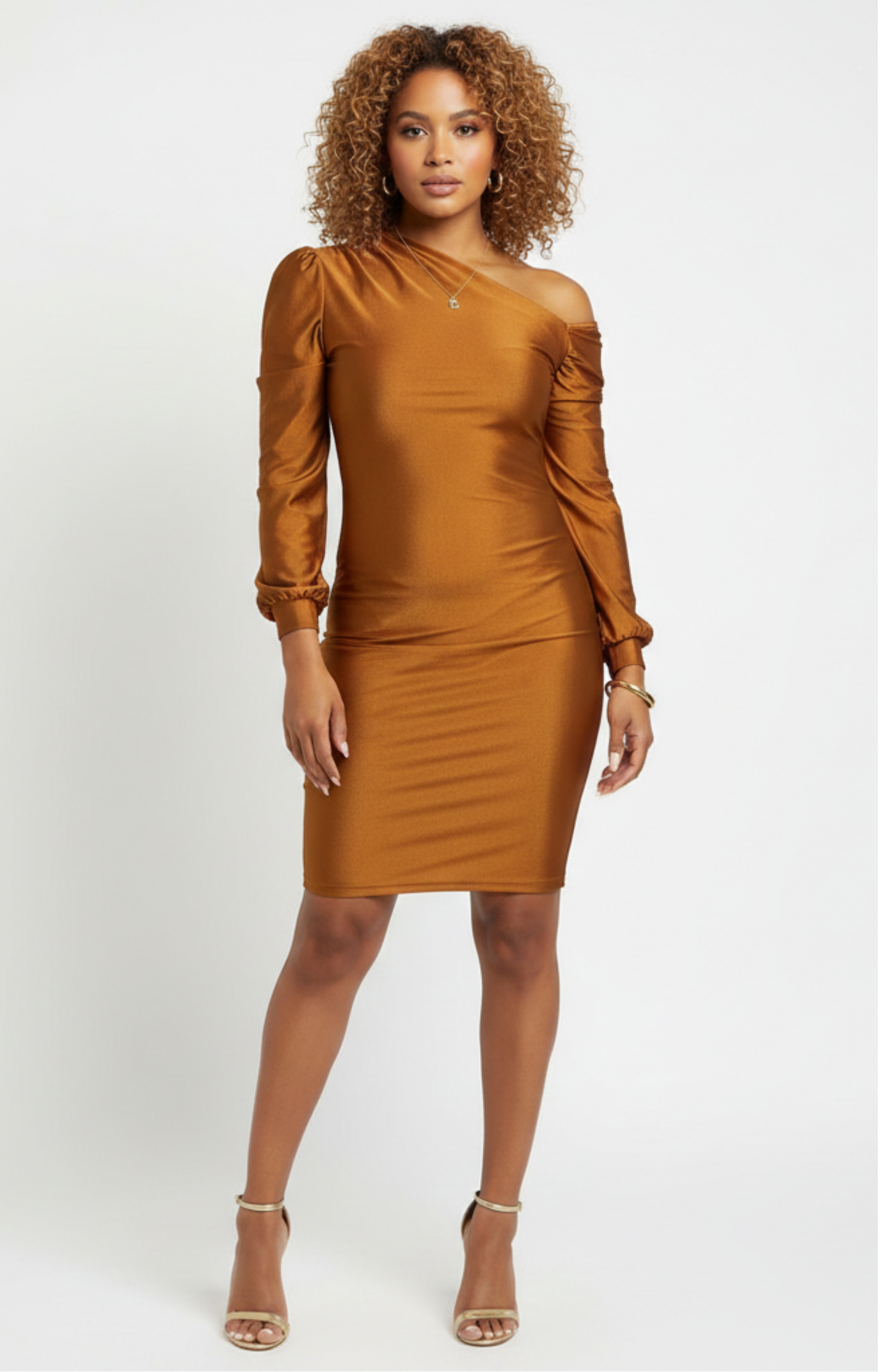 Solana Midi Dress - Rust